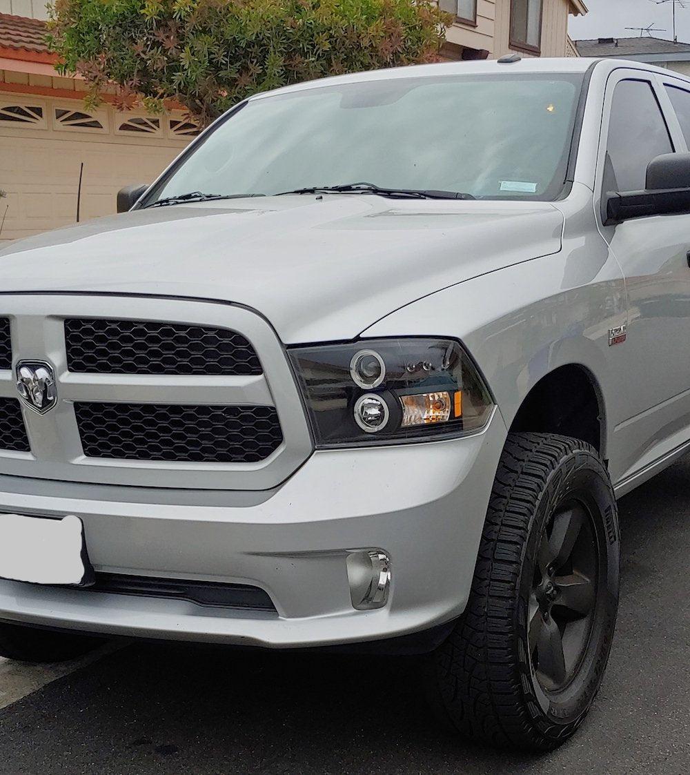 Spec-D Projector Headlights Dodge Ram (09-18) w/ Halo LED - Black or Chrome Housing