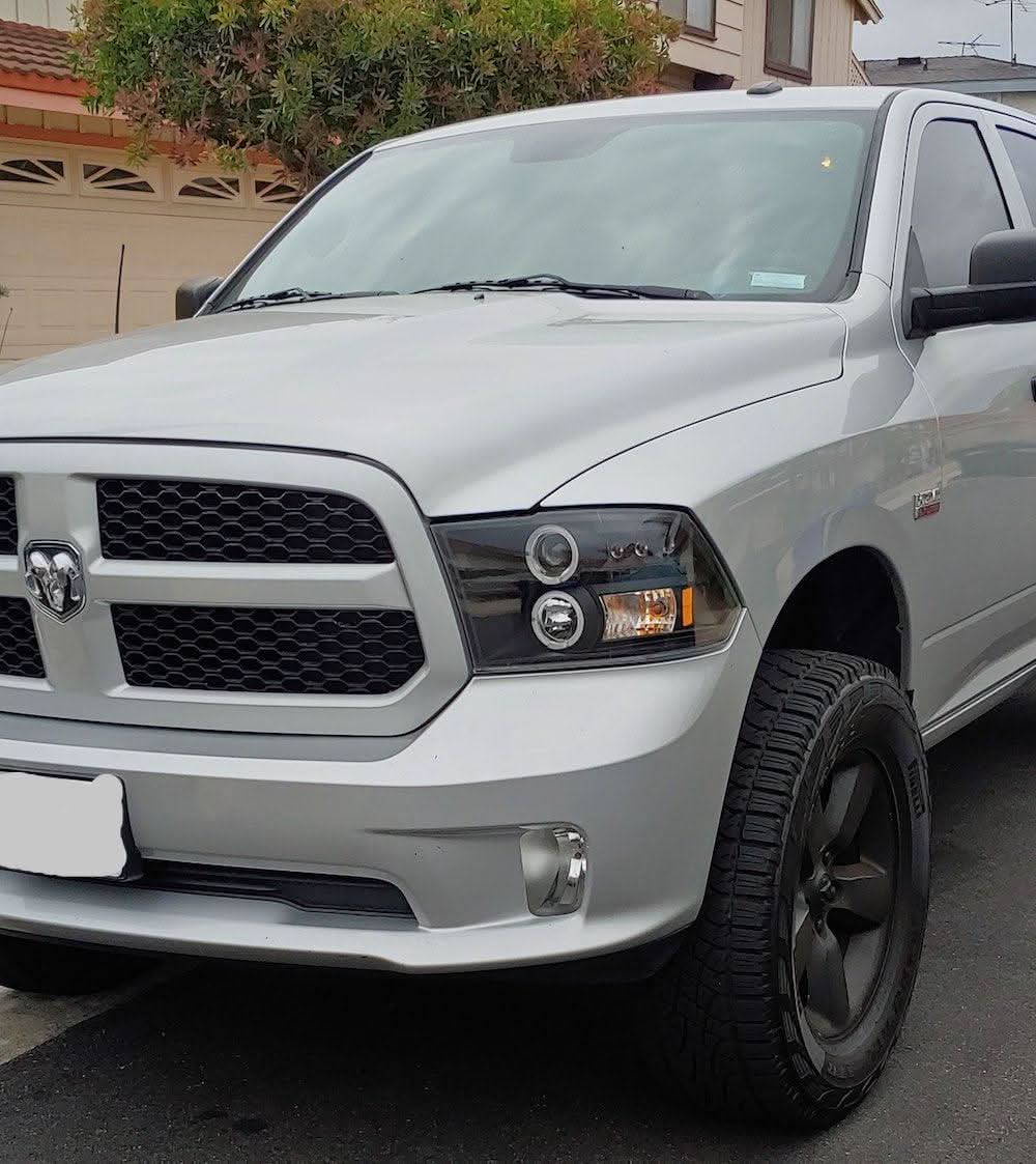 Spec-D Projector Headlights Dodge Ram (09-18) w/ Halo LED - Black or Chrome Housing
