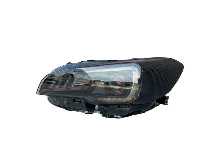 Special Edition Dark Smoke Carbon Fiber SubiSpeed Headlight Overlays - 2015-2021 WRX / STI