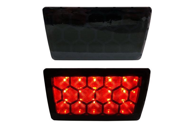 Special Edition Dark Smoke Honeycomb F1 / Rear Fog Light Overlay - 2015-2024 Subaru WRX / STI