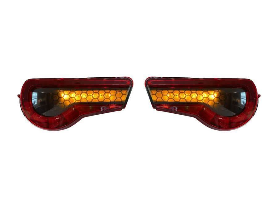 Special Edition Dark Smoke Honeycomb Tail Light Overlays - 2017-2021 Toyota 86 / Subaru BRZ