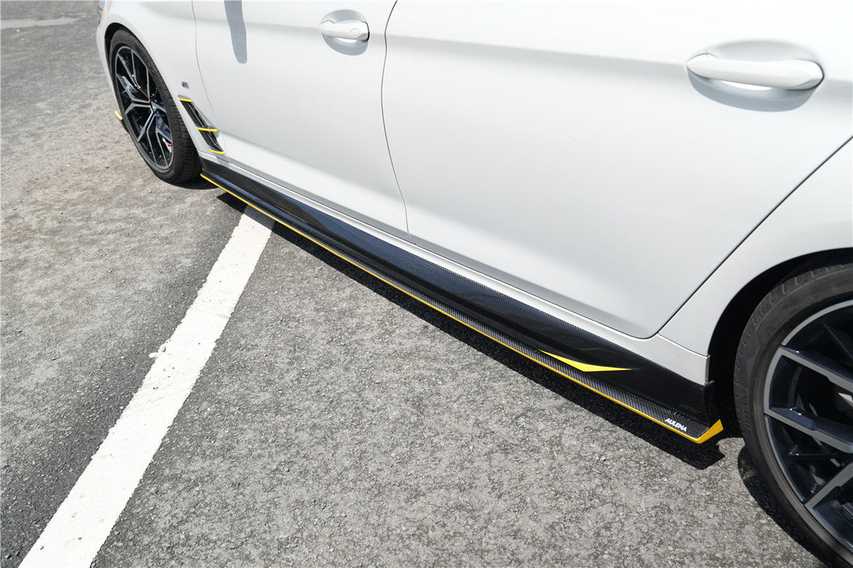 2016-2023 BMW 5 Series G38 M-tech AD Style Dry Carbon Fiber Side Skirts