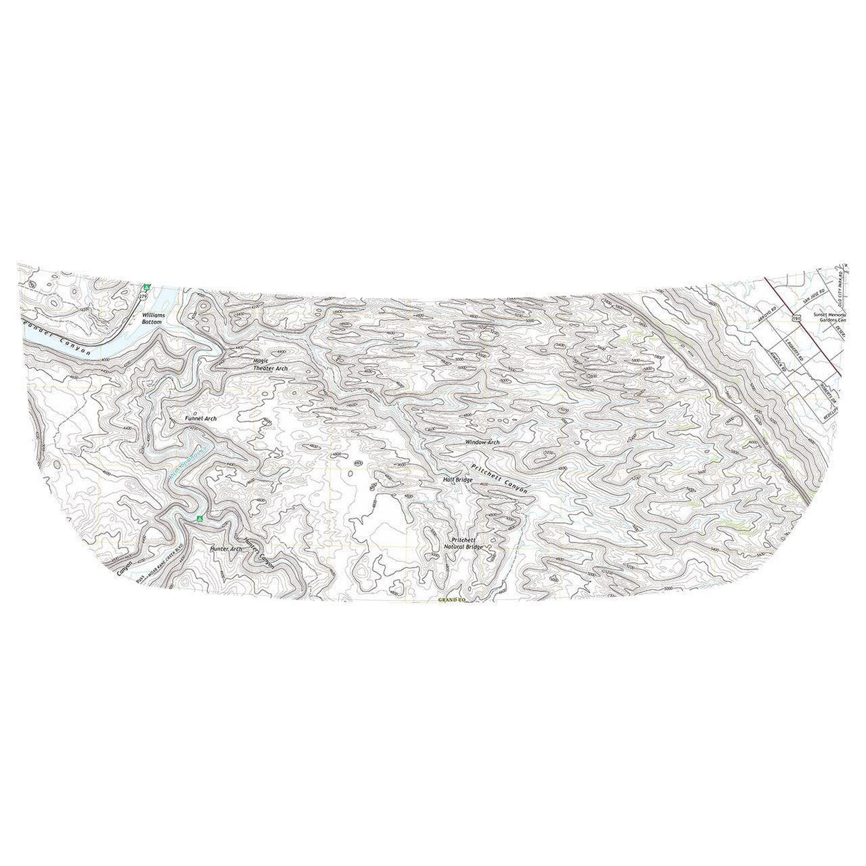 Stealth Clear Moab Topographic Map Hood Overlay - 2021+ Bronco