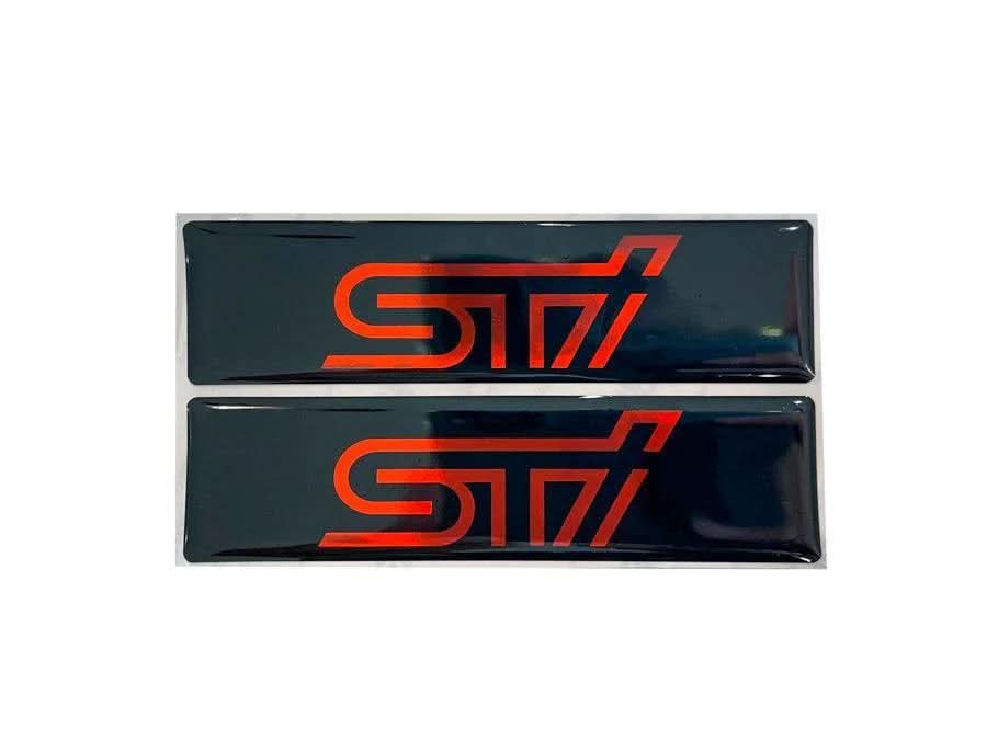 STI Logo Emblems for Weathertech All Weather Floor Mats (Pair)