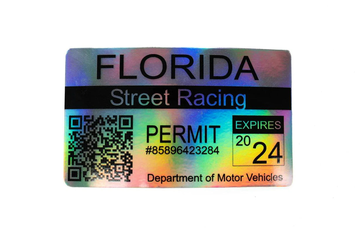 Street Racing Permit Sticker 3.5" - All States