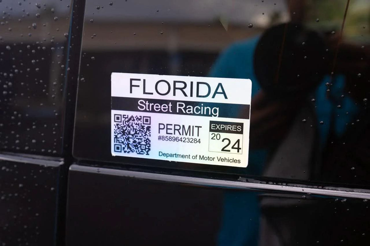 Street Racing Permit Sticker 3.5" - All States