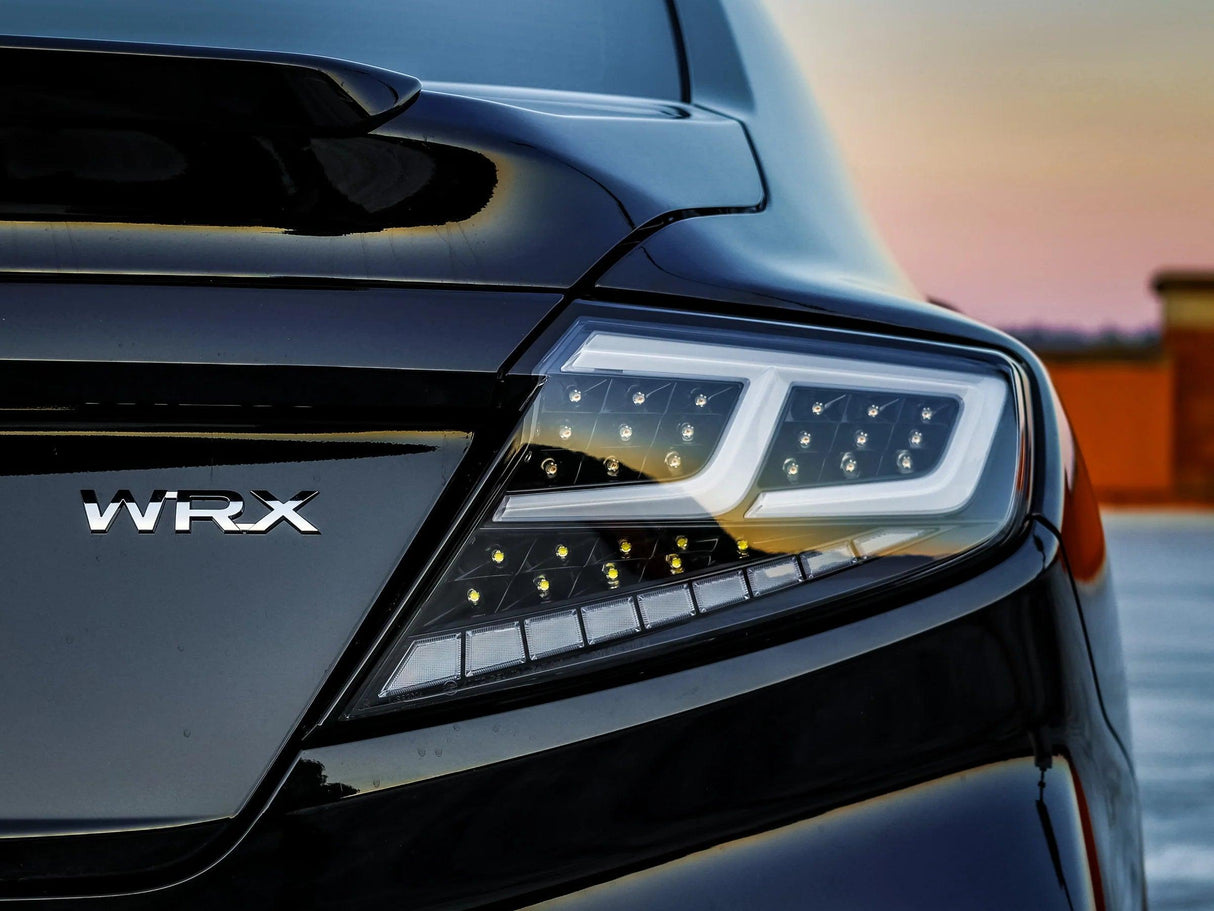 Subaru WRX Clear Lens with Black Base and White Bar Spec-Ar LED Tail lights (2022+) - K2 Industries