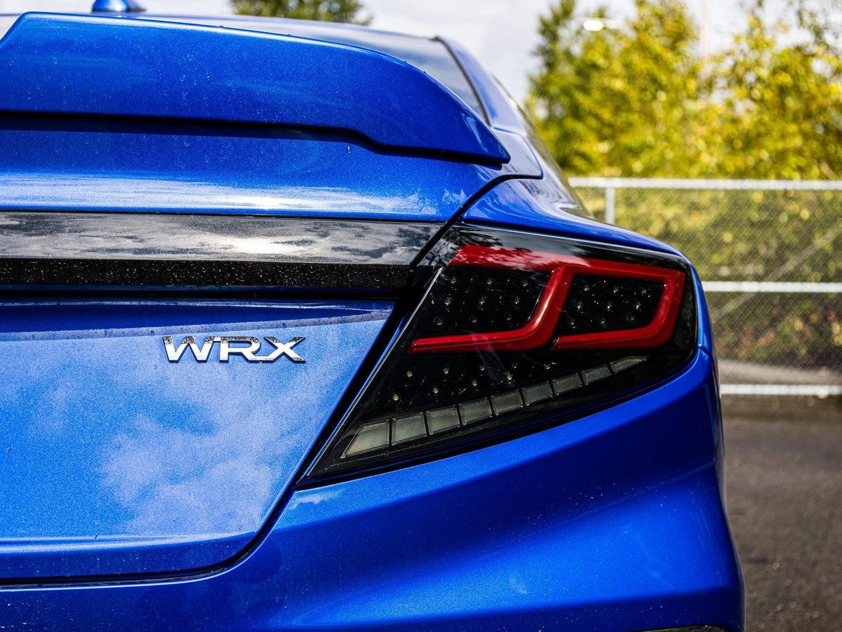 Subaru WRX Smoke Lens with Black Base and Red Bar Spec-Ar LED Tail lights (2022+) - K2 Industries