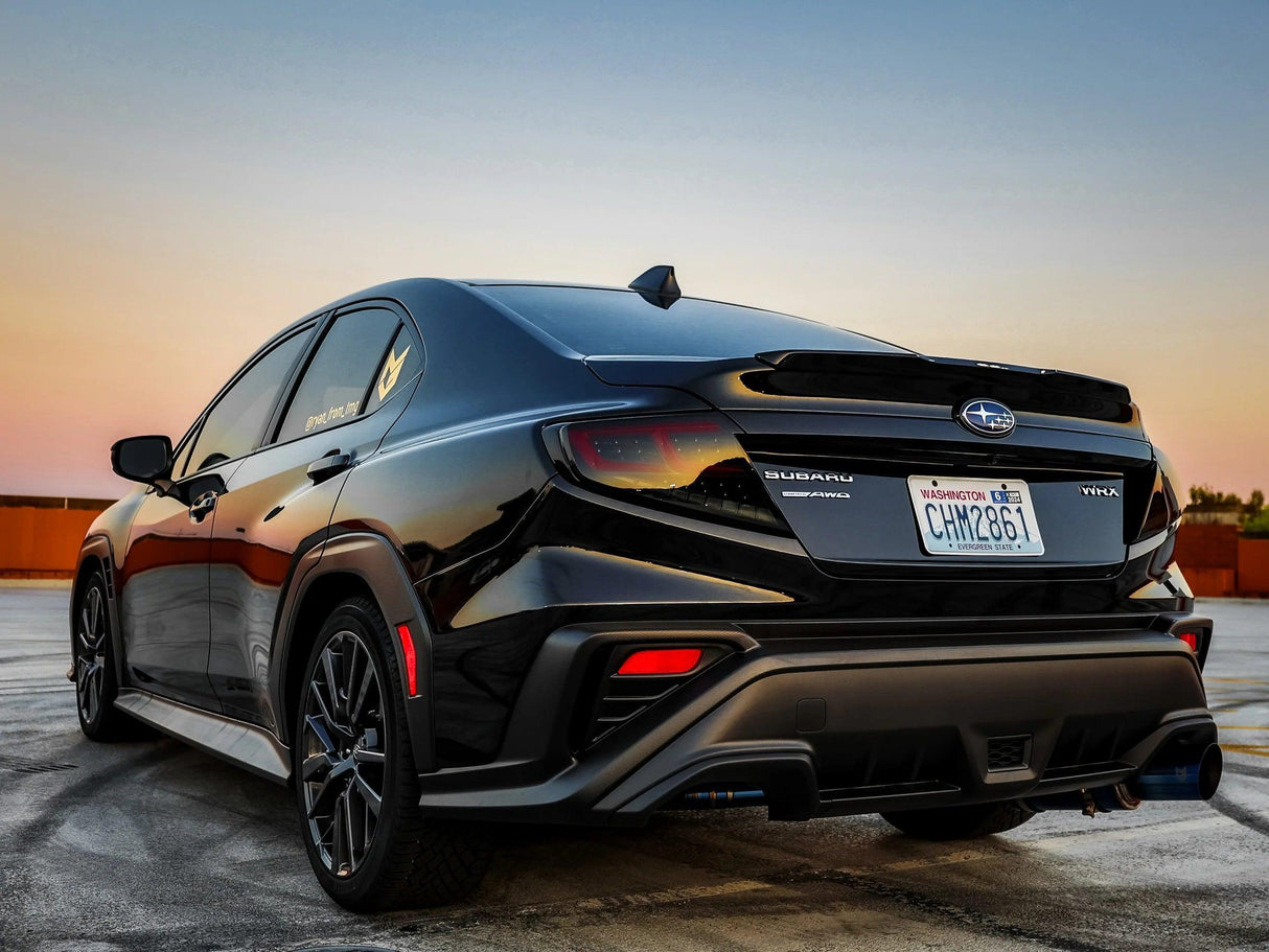 Subaru WRX Smoke Lens with Black Base and Red Bar Spec-Ar LED Tail lights (2022+) - K2 Industries