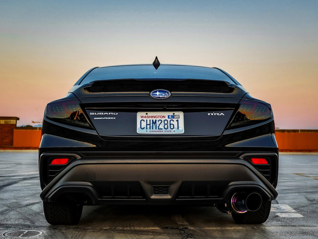 Subaru WRX Smoke Lens with Black Base and Red Bar Spec-Ar LED Tail lights (2022+) - K2 Industries