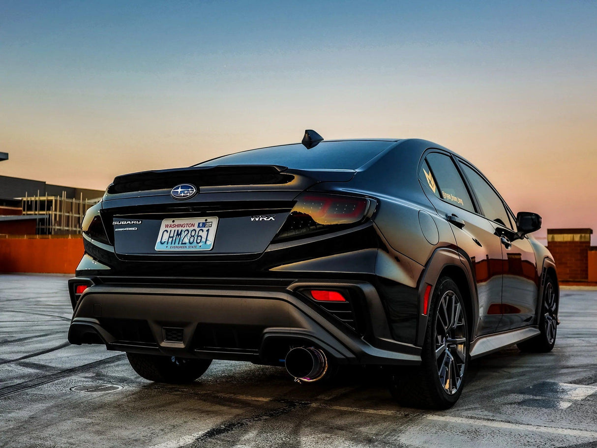 Subaru WRX Smoke Lens with Black Base and Red Bar Spec-Ar LED Tail lights (2022+) - K2 Industries