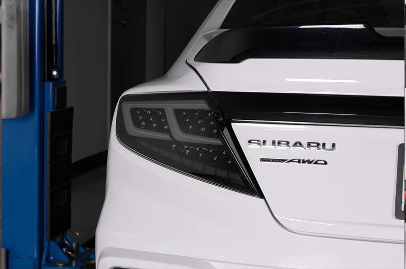 Subaru WRX Smoke Lens with Black Base and White Bar Spec-Ar LED Tail lights (2022+) - K2 Industries