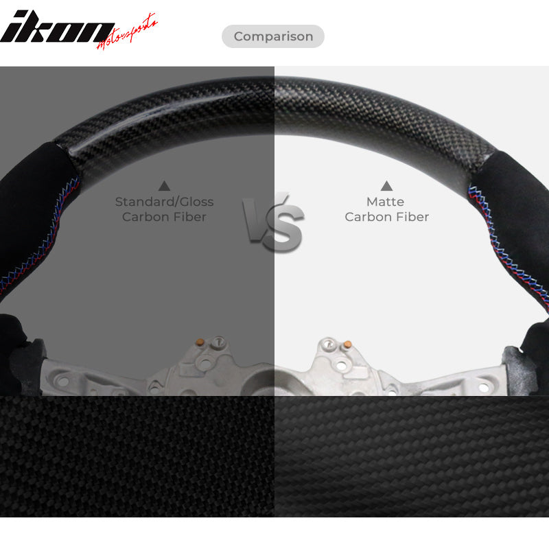2015-2021Â BMW F80 F82 M Stitch Matte CF Steering Wheel Synthetic Suede