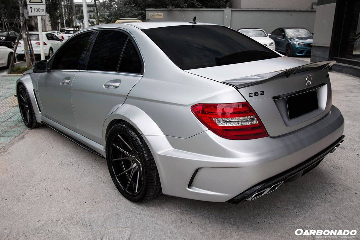 2008-2014 Mercedes Benz W204 C Class C63 AMG Sedan RT Style Carbon Fiber Trunk Spoiler