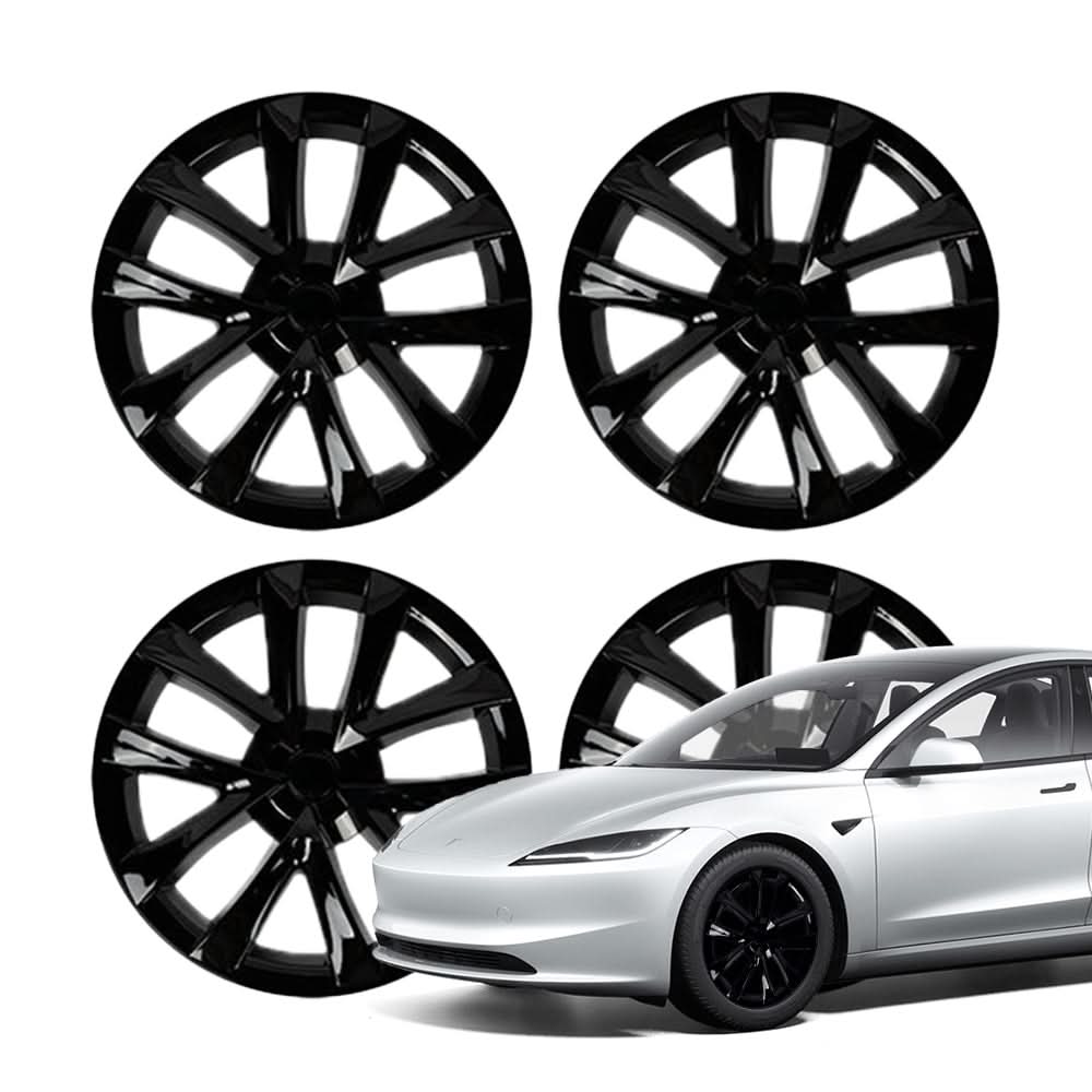 TESERY 18″ Wheel Caps S Plaid Style for Tesla Model 3 (4PCS)