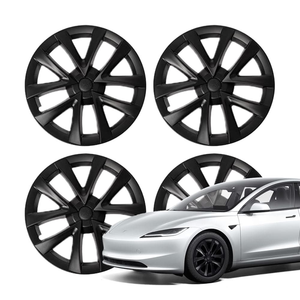 TESERY 18″ Wheel Caps S Plaid Style for Tesla Model 3 (4PCS)