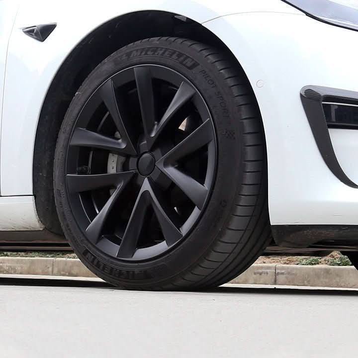 TESERY 18″ Wheel Caps S Plaid Style for Tesla Model 3 (4PCS)