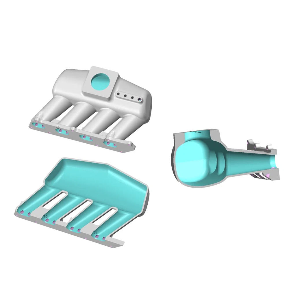 Intake manifold for 8th gen Honda Civic SI (K20 engine) - 8 injectors - Without holes