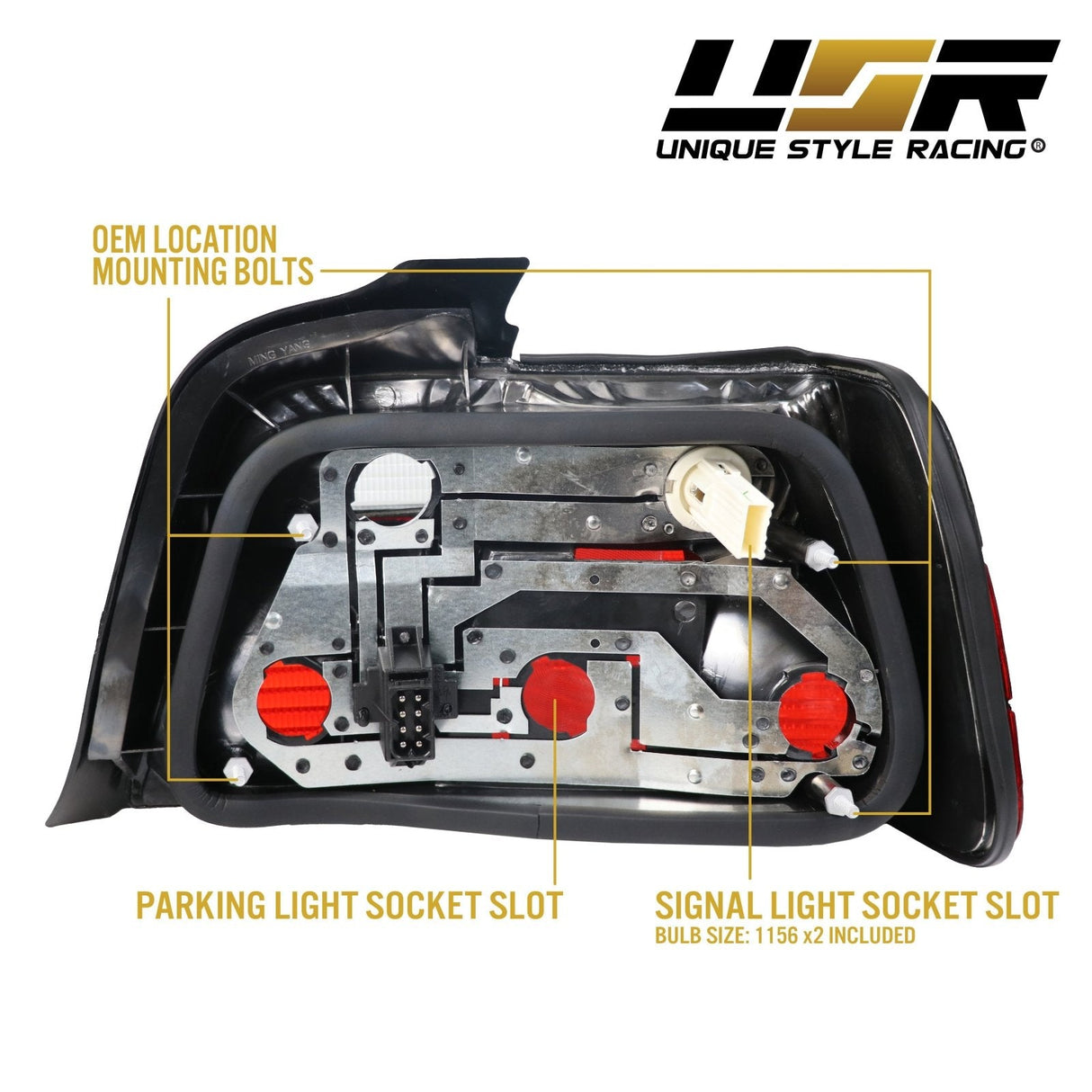 1992-1999 BMW E36 4D Smoke Tail Lights
