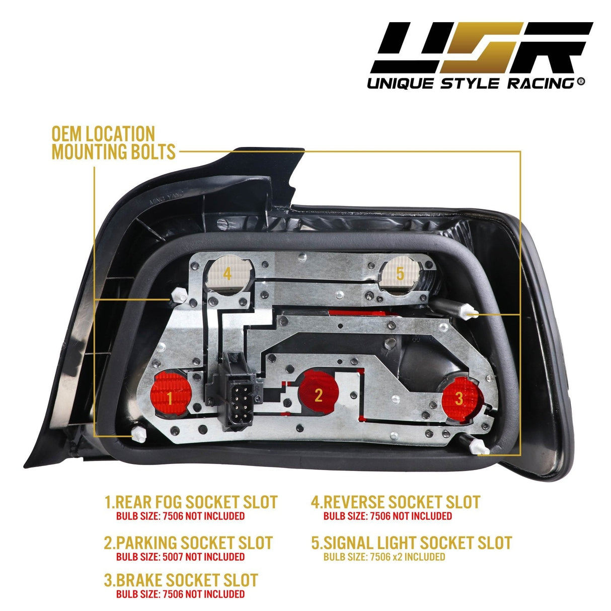 1992-1999 BMW E36 4D Smoke Tail Lights