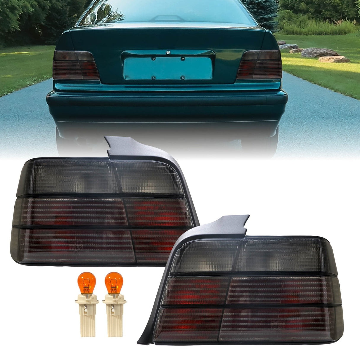 1992-1999 BMW E36 4D Smoke Tail Lights