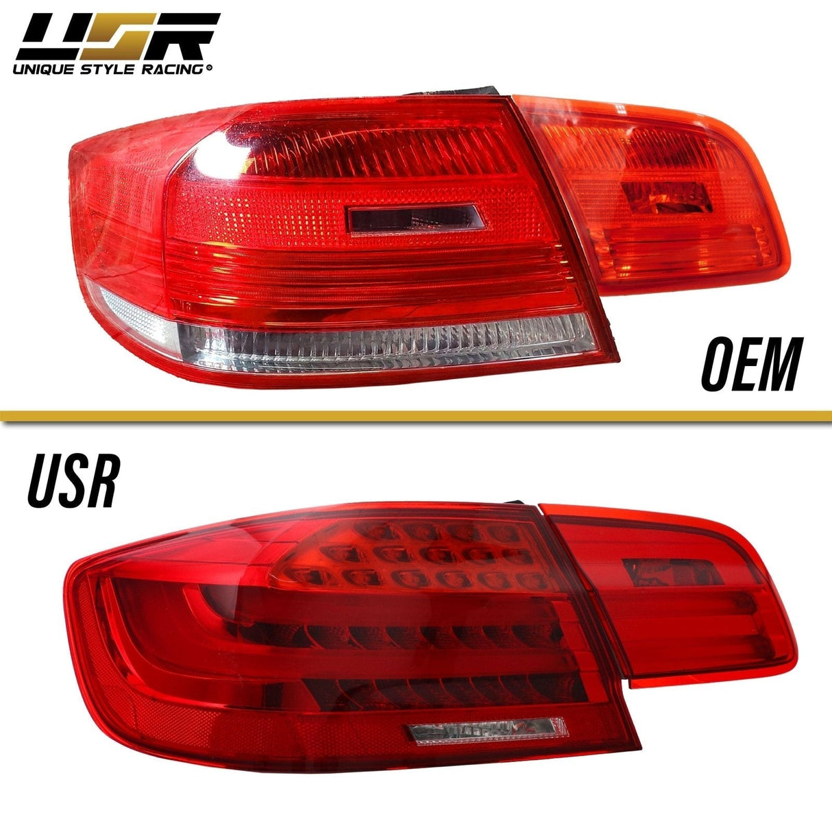 2007-2010 BMW E92 Euro LCI Look LED Tail Lights 4pc w/ Wiring