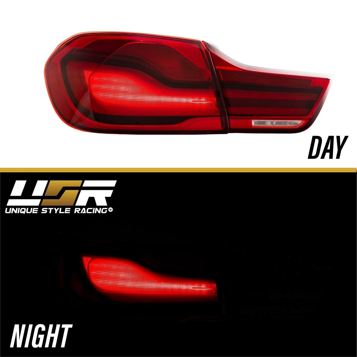 2014-2017 BMW 4 Series OE Style LED Light Bar Red Lens 4pcs Tail Light