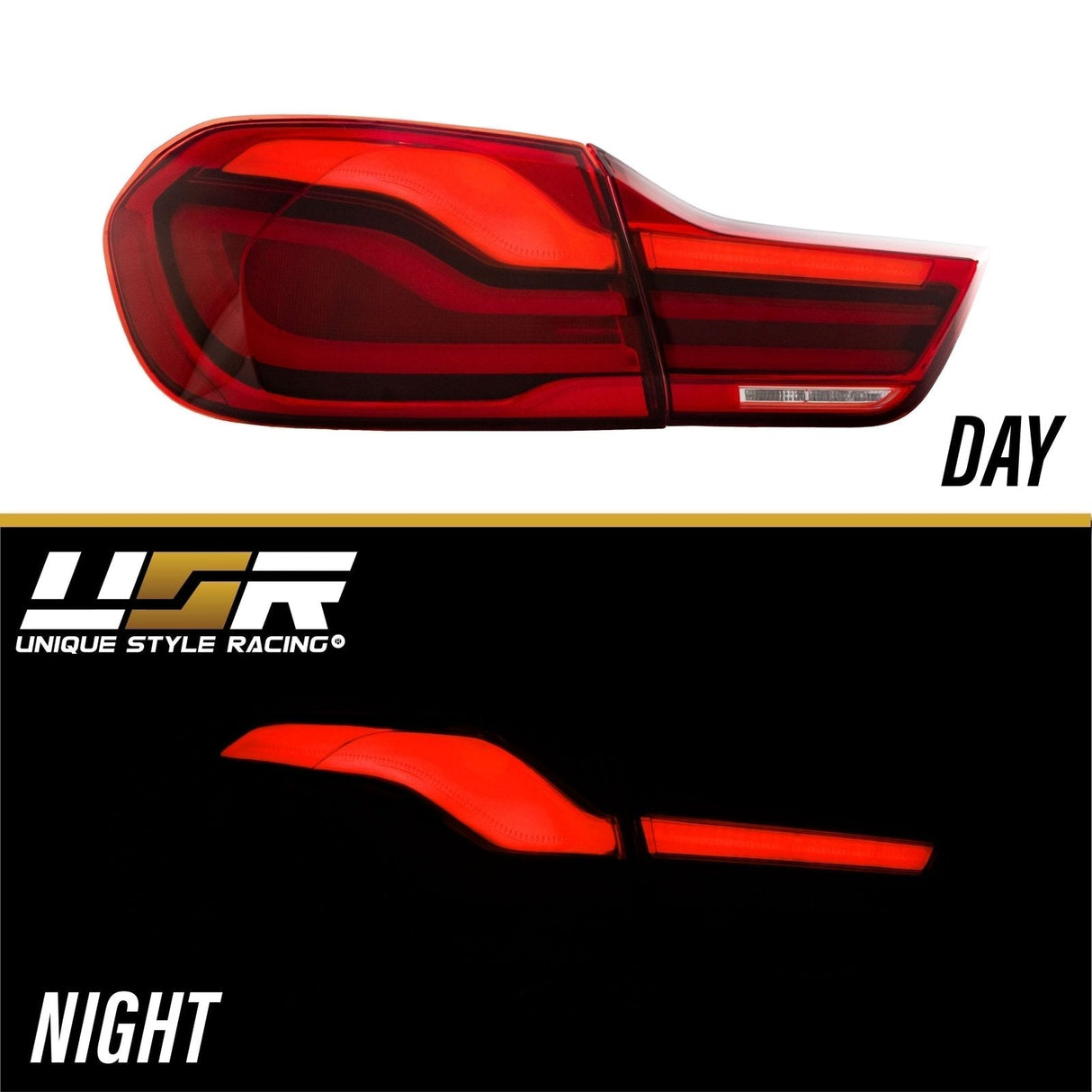 2014-2017 BMW 4 Series OE Style LED Light Bar Red Lens 4pcs Tail Light