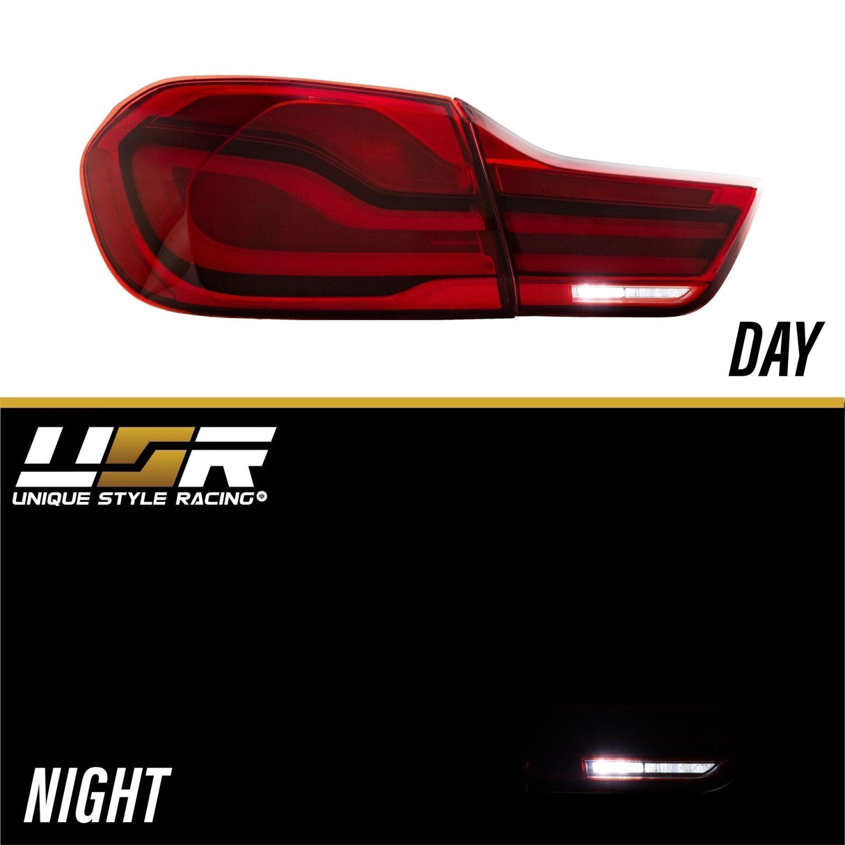 2014-2017 BMW 4 Series OE Style LED Light Bar Red Lens 4pcs Tail Light