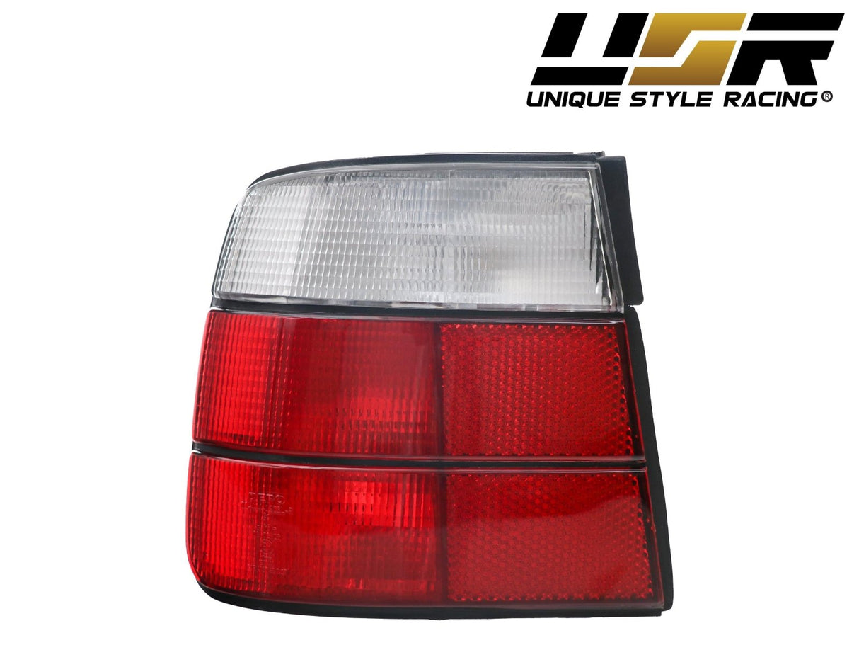 1989-1996 BMW E34 5 Series Red/Clear Tail Lights