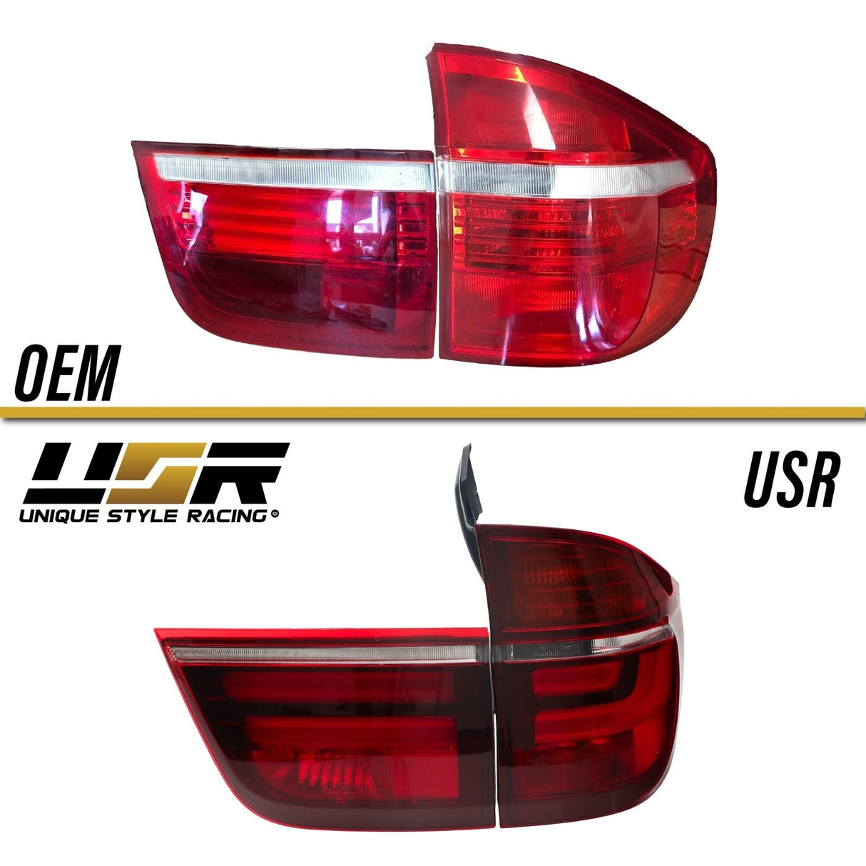 2007-2012 BMW X5 E70 LCI Style Smoke LED Tail Lights