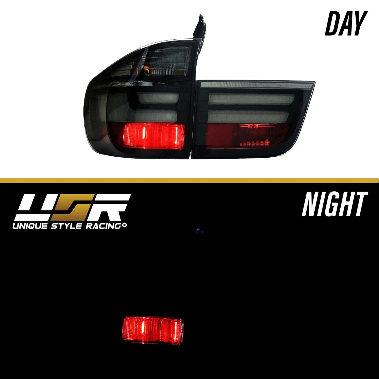 2007-2012 BMW X5 E70 LCI Style Smoke LED Tail Lights