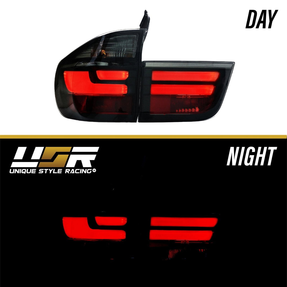 2007-2012 BMW X5 E70 LCI Style Smoke LED Tail Lights