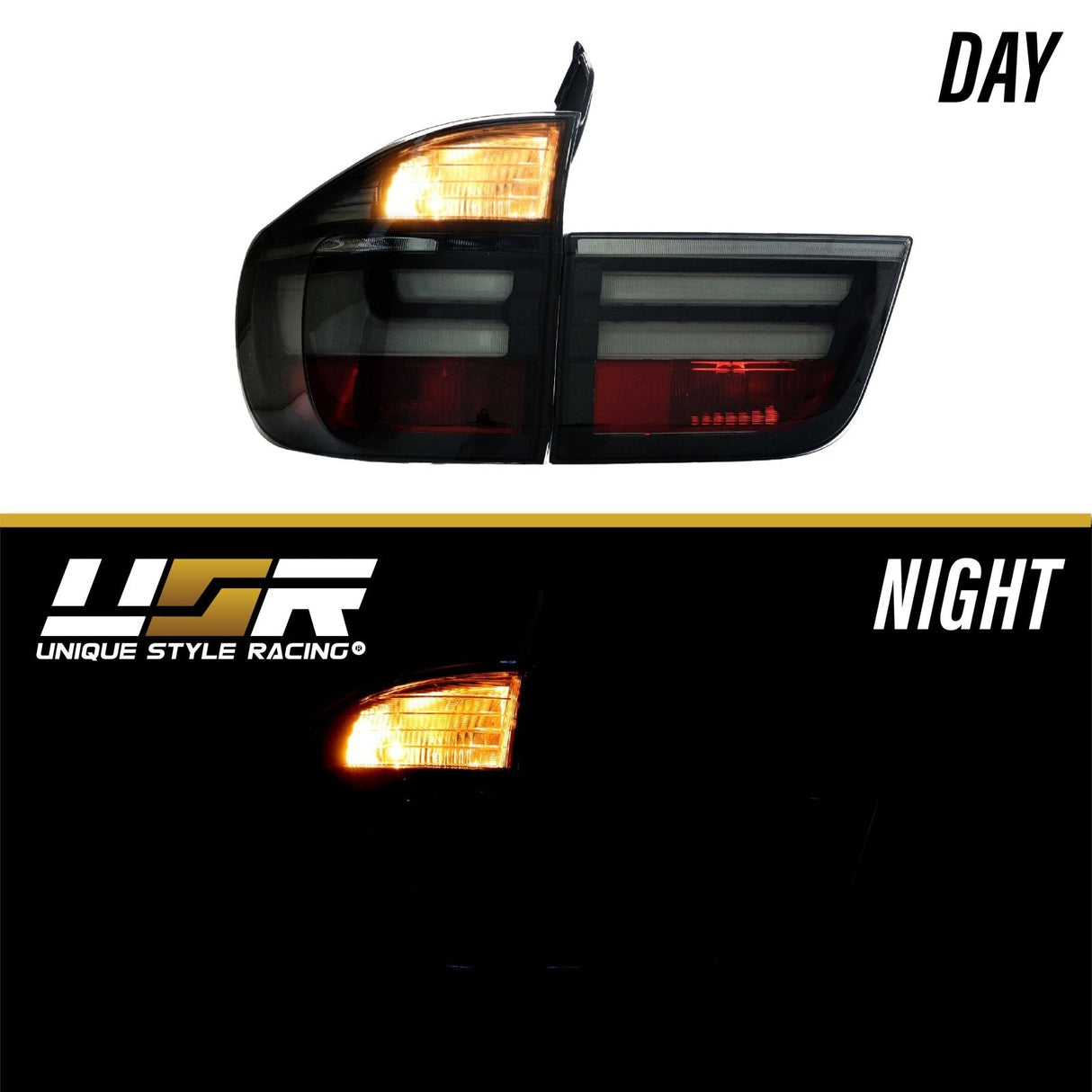 2007-2012 BMW X5 E70 LCI Style Smoke LED Tail Lights