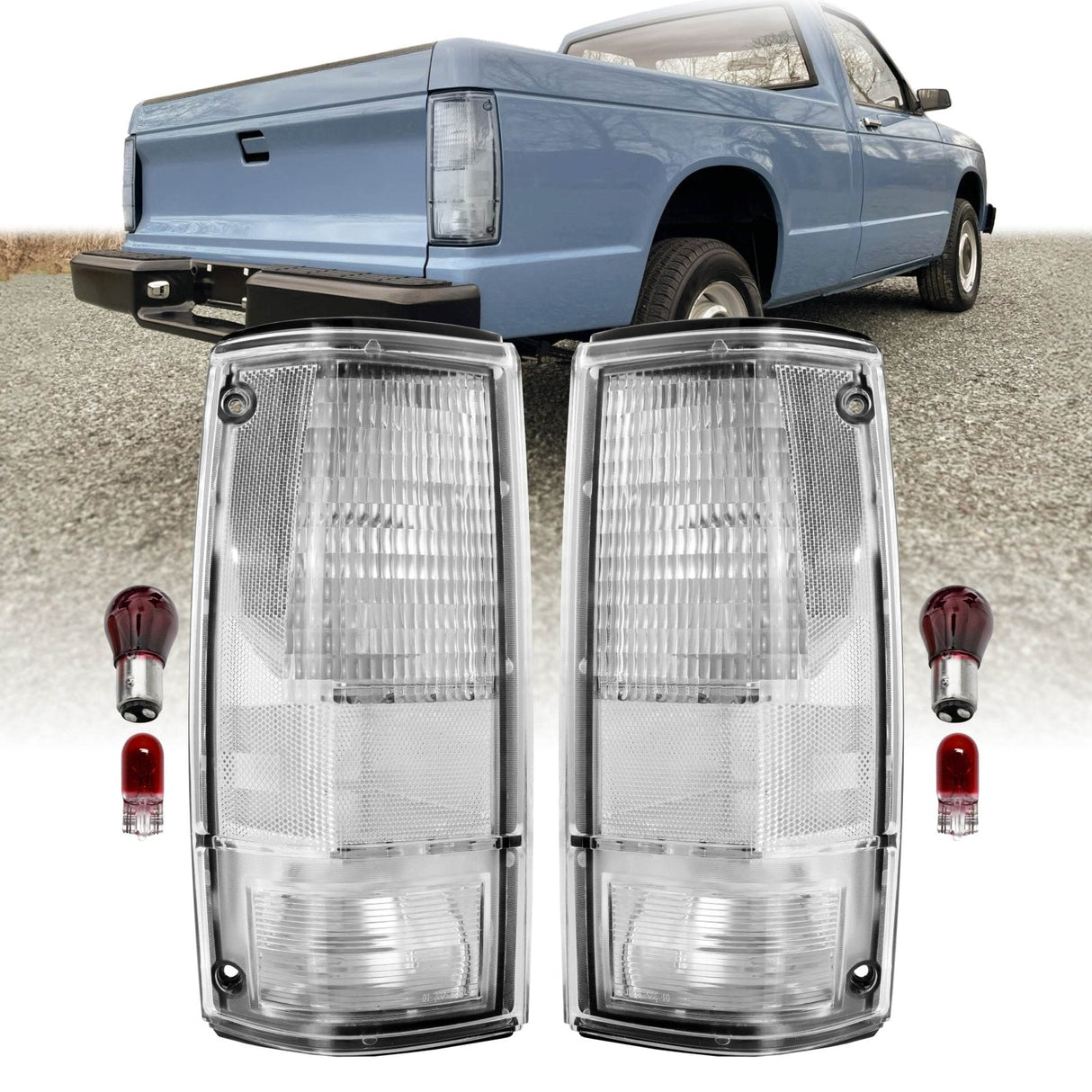 1982-1993 Chevrolet S10 / Blazer Clear Tail Light Set