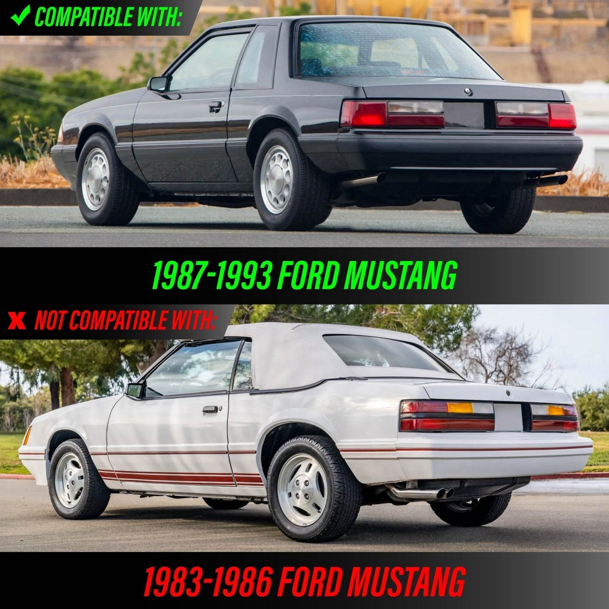 1987-1993 Ford Mustang Smoke Tail Light