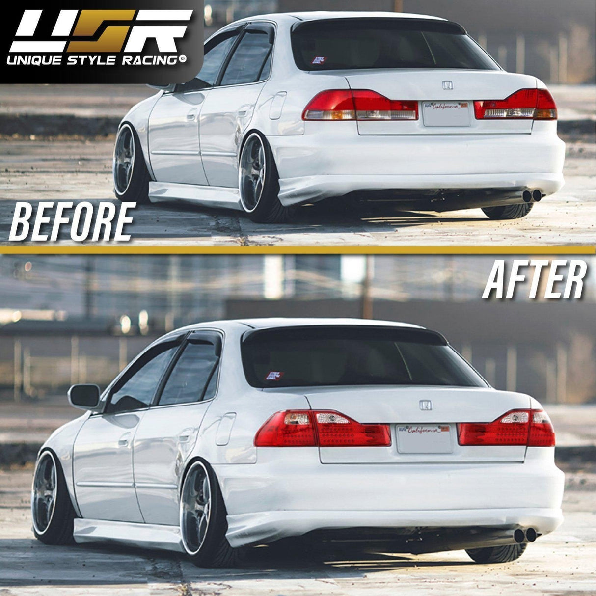2001-2002 Honda Accord 4d Depo Red/Clear Led Tail Lights