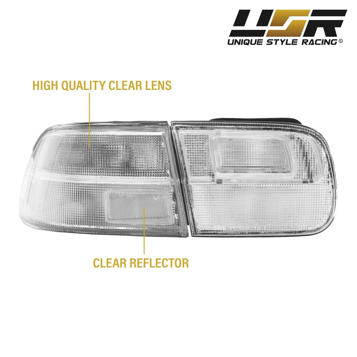 1992-1995 Honda Civic All Clear 4 Pieces Tail Lights