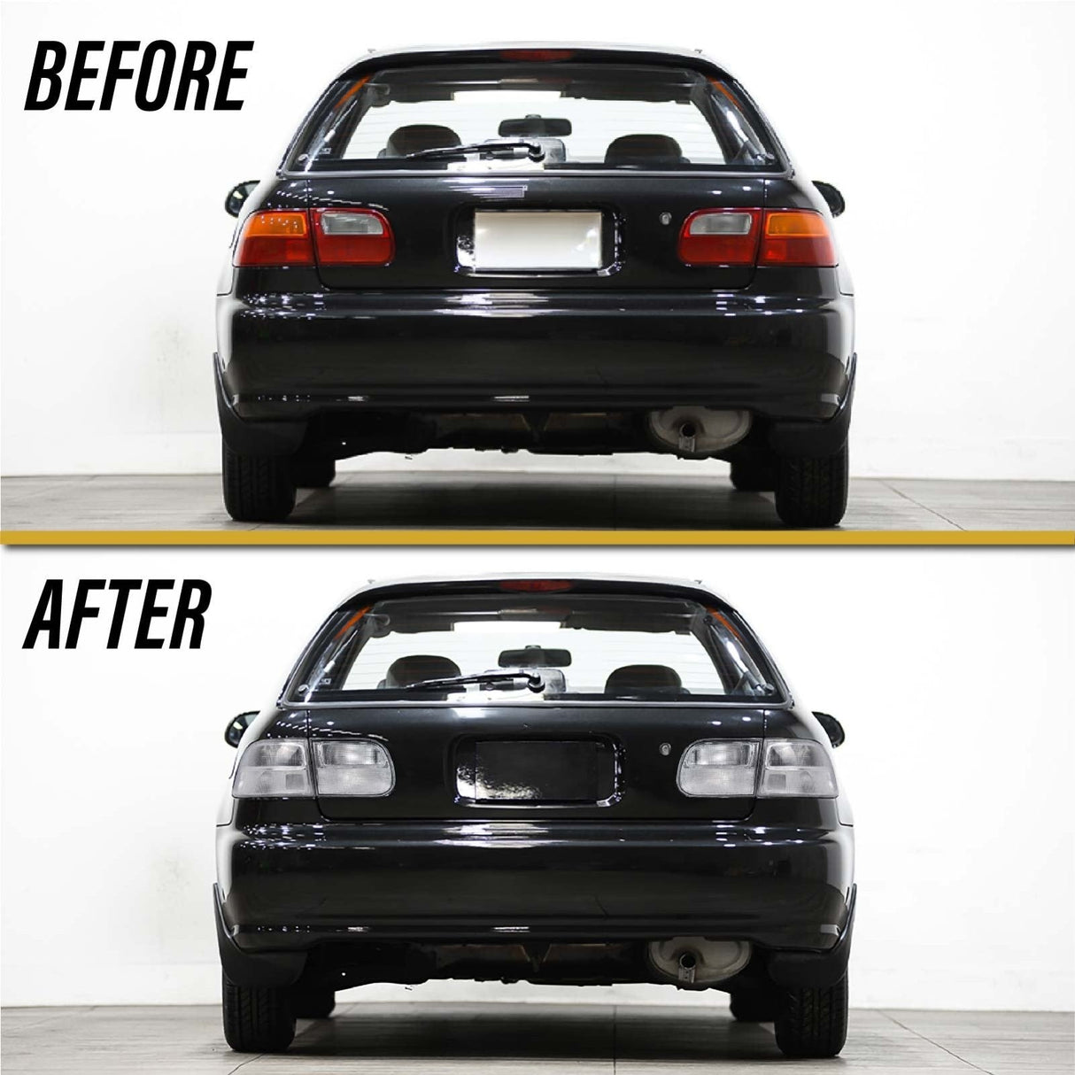 1992-1995 Honda Civic All Clear 4 Piece Tail Lights