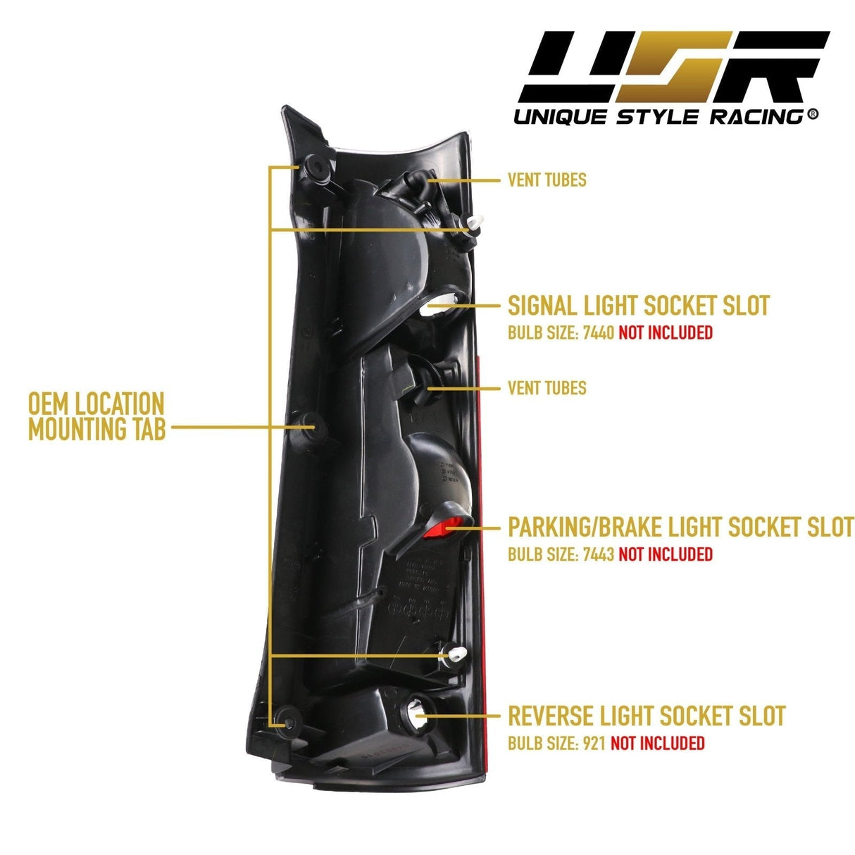1997-2001 Honda CRV Red/Smoke Tail Light
