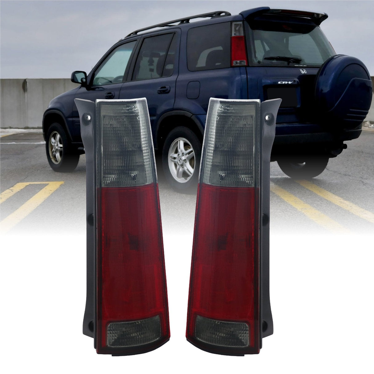 1997-2001 Honda CRV Red/Smoke Tail Light
