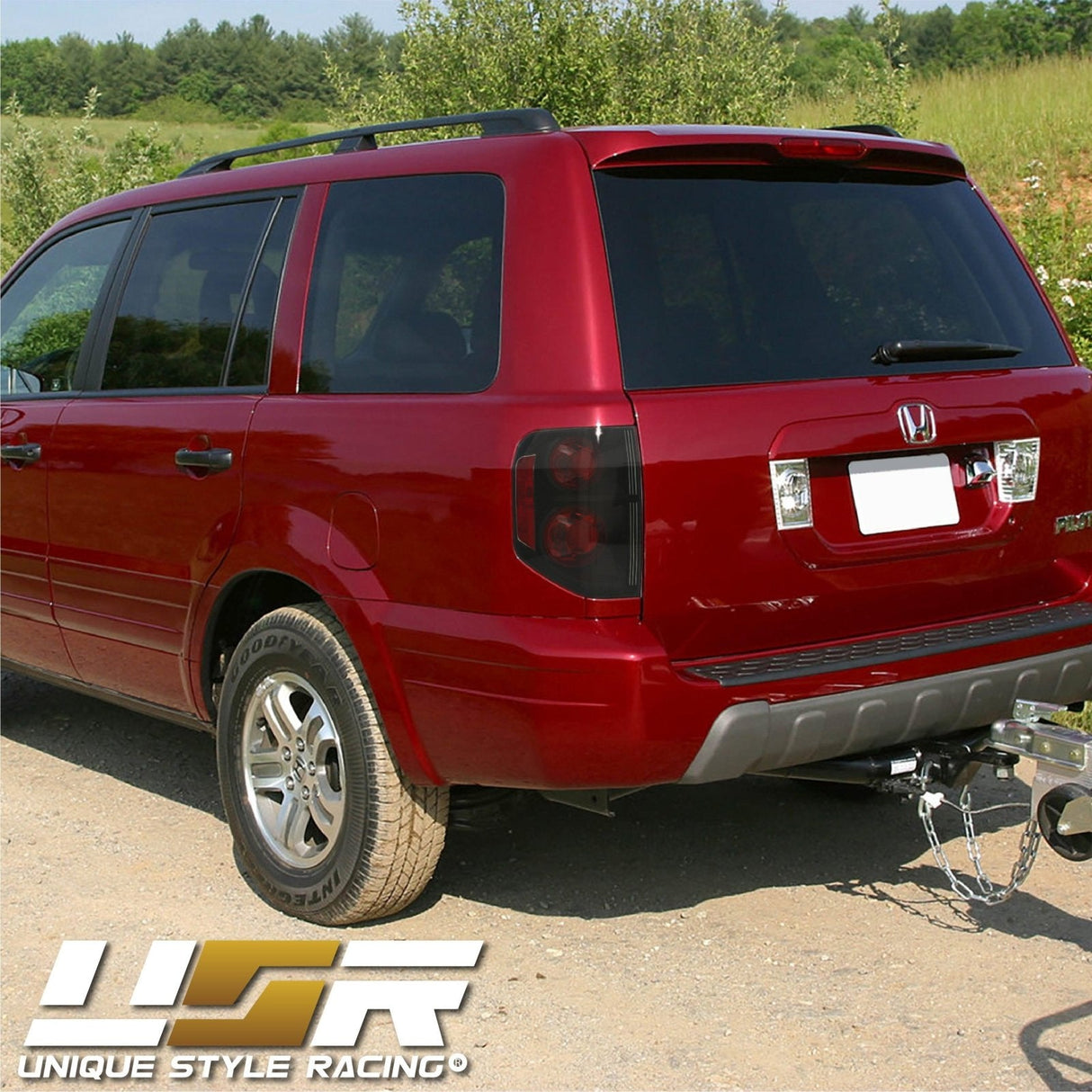 2003-2008 Honda Pilot Black/Smoke Tail Lights
