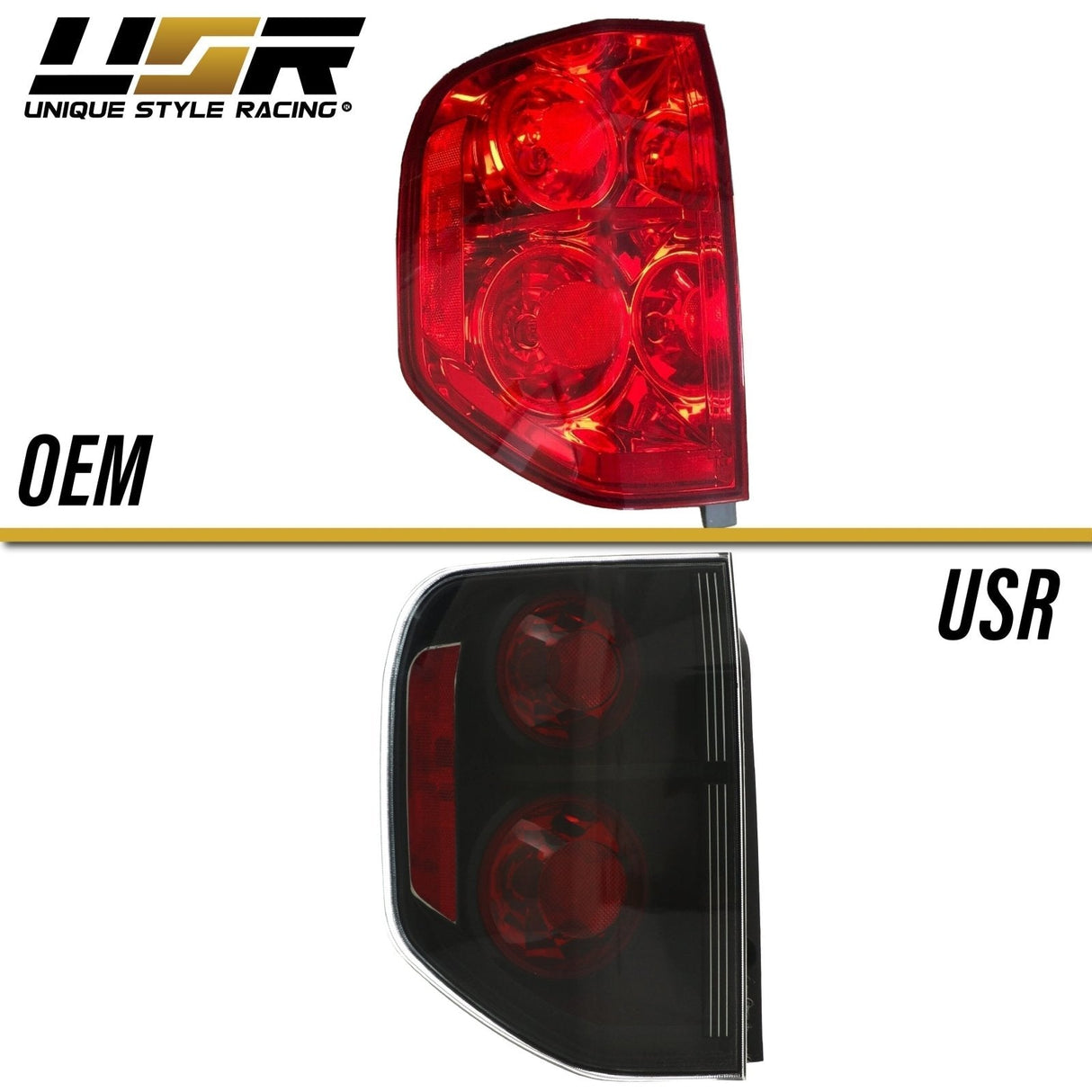 2003-2008 Honda Pilot Black/Smoke Tail Lights