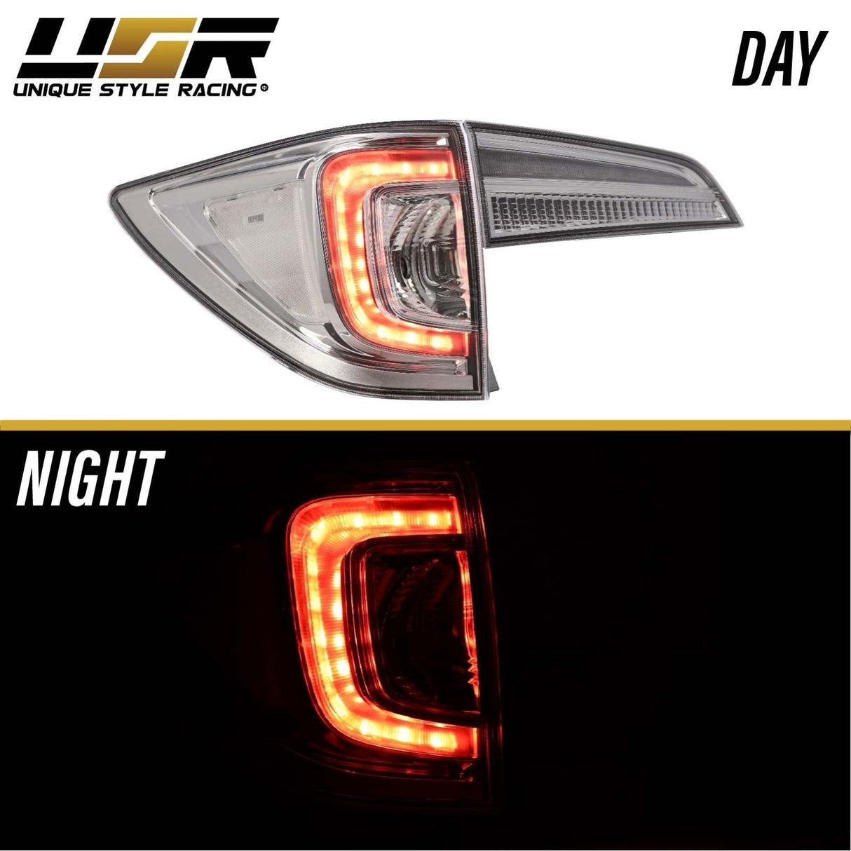 2016-2018 Honda Pilot All Clear Rear Tail Lights Set