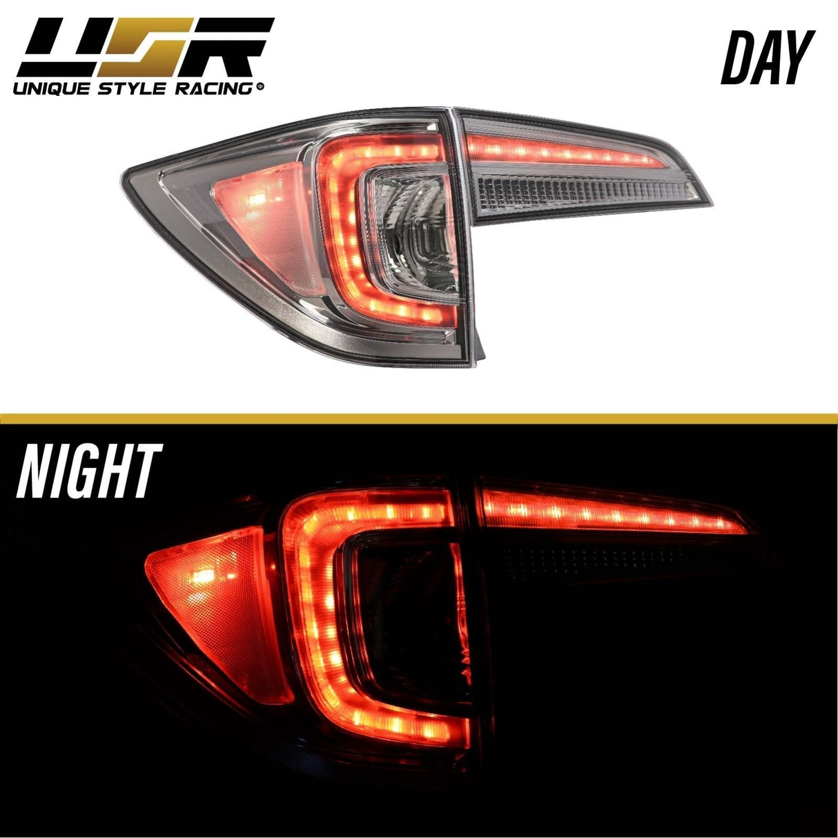 2016-2018 Honda Pilot All Clear Rear Tail Lights Set