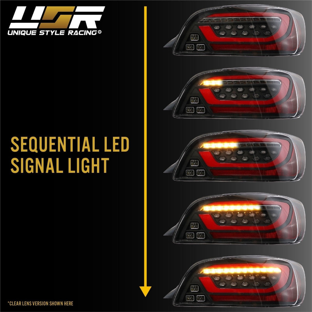 2000-2009 Honda S2000 Black/Smoke LED Tail Lights
