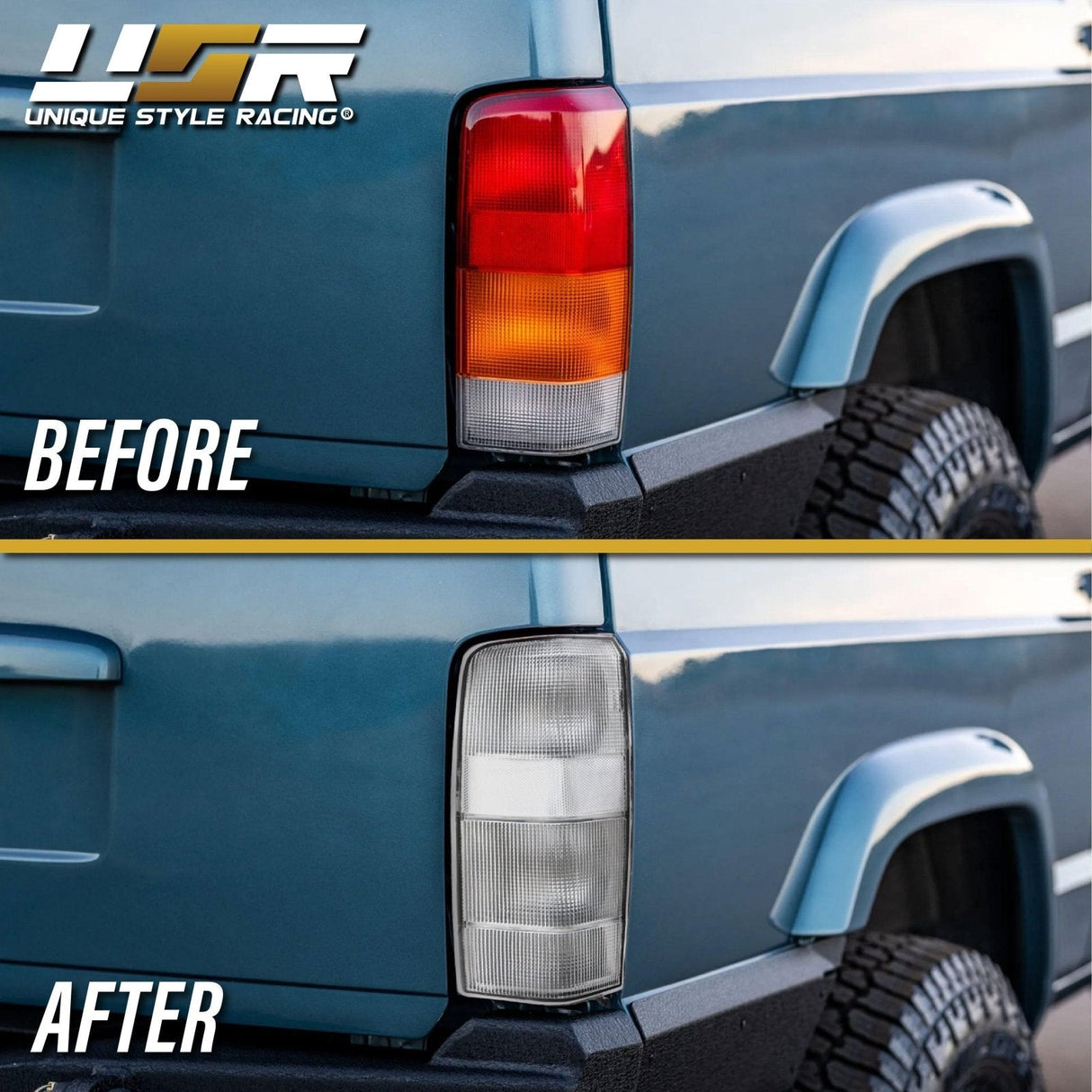 1997-2001 Jeep Cherokee XJ All Clear Tail Lights