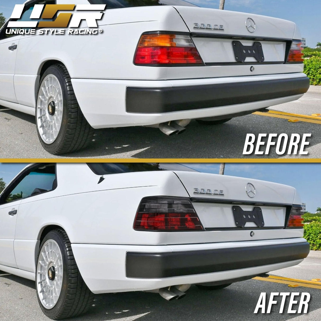 1986-1995 Mercedes W124 Red/Smoke Tail Lights