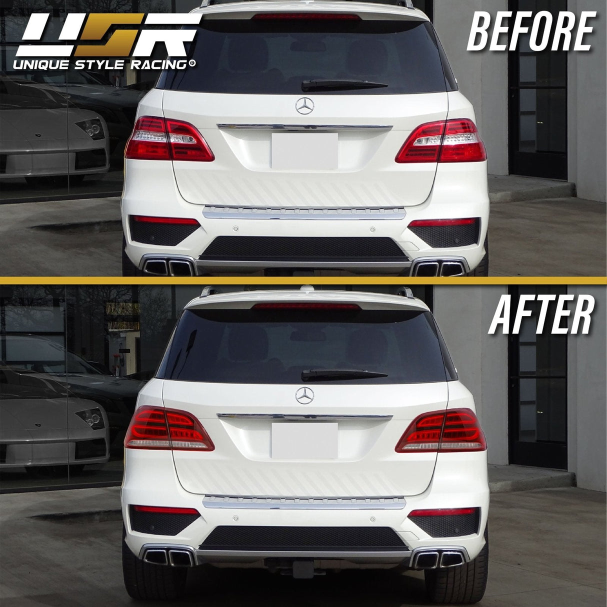 2012-2015 Mercedes W166 M Class GLE Look 4pcs Red/Clear LED Tail Lights