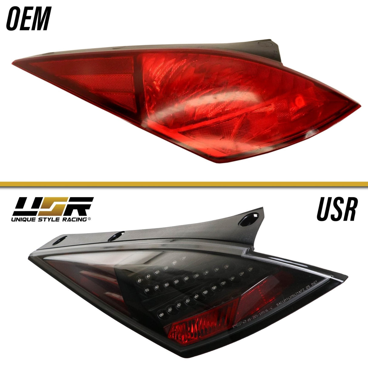 2003-2009 Nissan 350Z DM Black Red Z LED Tail Lights